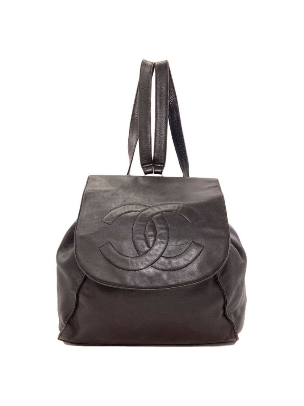 Chanel CC Logo Gold Backpack Lambskin